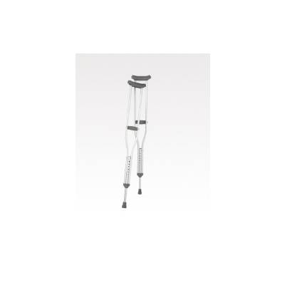 Underarm Crutches Adult 5 Foot 2 Inch to 5 Foot 10 Inch User Height Aluminum Frame 250 lbs. Weight Capacity