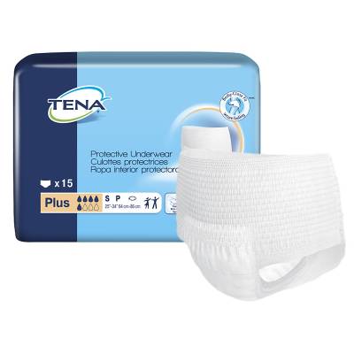 Unisex Adult Absorbent Underwear TENA ProSkin™ Plus Pull On with Tear Away Seams Small Disposable Moderate Absorbency
