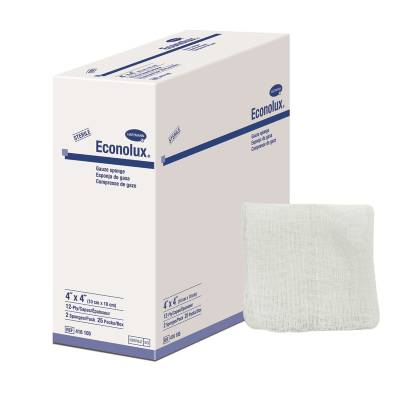 Gauze Sponge Econolux® 4 X 4 Inch 12-Ply Sterile 2 per Pack