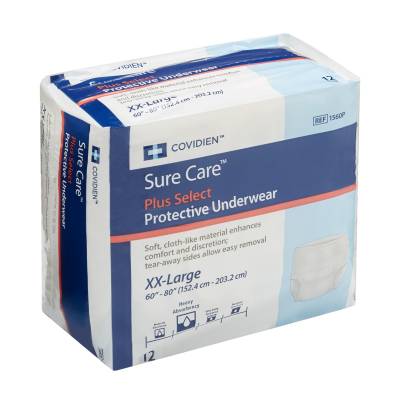 Unisex Adult Absorbent Underwear Sure Care™ Plus Select Pull On with Tear Away Seams 2X-Large Disposable Heavy Absorbency