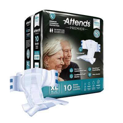 Unisex Adult Incontinence Brief Attends® Premier X-Large Disposable Heavy Absorbency