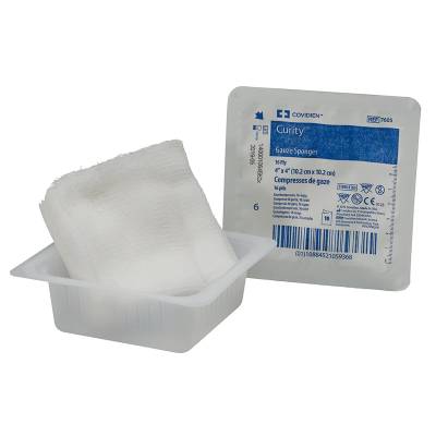 Gauze Sponge Curity™ 4 X 4 Inch 16-Ply Sterile 10 per Tray