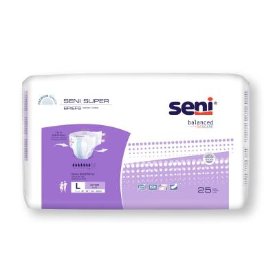 Unisex Adult Incontinence Brief Seni® Super Large Disposable Heavy Absorbency