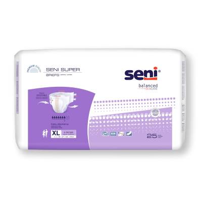 Unisex Adult Incontinence Brief Seni® Super X-Large Disposable Heavy Absorbency