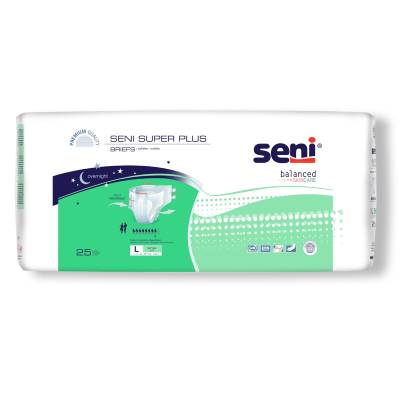 Unisex Adult Incontinence Brief Seni® Super Plus Large Disposable Heavy Absorbency