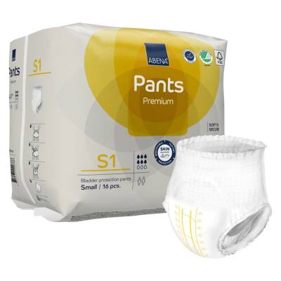 Unisex Adult Absorbent Underwear Abena® Premium Pants S2 Pull On with Tear Away Seams Small Disposable Heavy Absorbency
