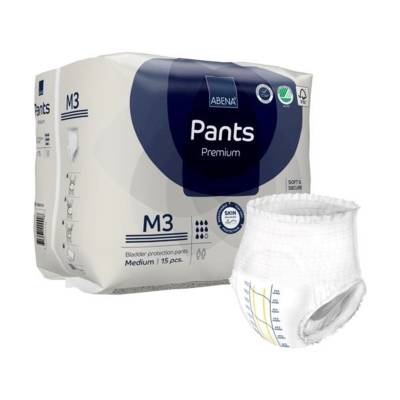 Unisex Adult Absorbent Underwear Abena® Premium Pants M3 Pull On with Tear Away Seams Medium Disposable Heavy Absorbency