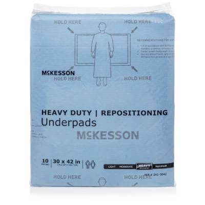 Disposable Underpad McKesson 30 X 42 Inch Super Absorbent Polymer Heavy Absorbency