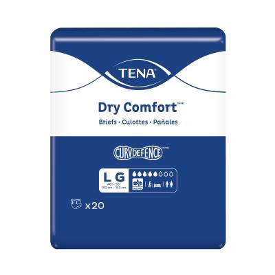 Unisex Adult Incontinence Brief TENA Dry Comfort™ Large Disposable Moderate Absorbency
