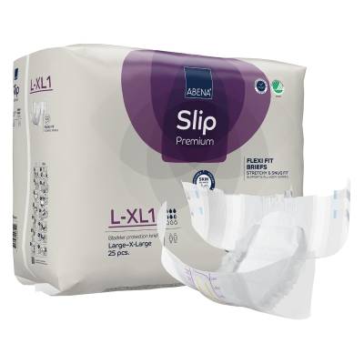 Unisex Adult Incontinence Brief Abena Slip Flexi Fit Large / X-Large Disposable Moderate Absorbency