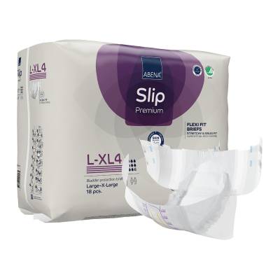 Unisex Adult Incontinence Brief Abena Slip Flexi Fit Large / X-Large Disposable Heavy Absorbency