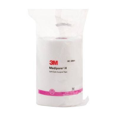 Perforated Medical Tape 3M™ Medipore™ H White 4 Inch X 10 Yard Soft Cloth NonSterile