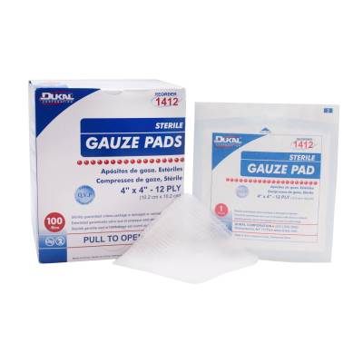 Gauze Sponge Dukal™ 4 X 4 Inch 12-Ply Sterile 1 per Pack