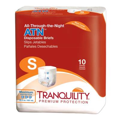 Unisex Adult Incontinence Brief Tranquility® ATN Small Disposable Heavy Absorbency