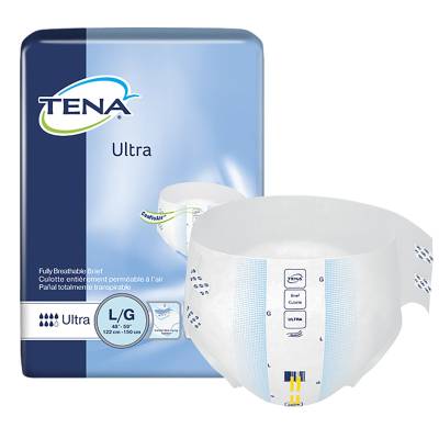 Unisex Adult Incontinence Brief TENA® Ultra Large Disposable Heavy Absorbency