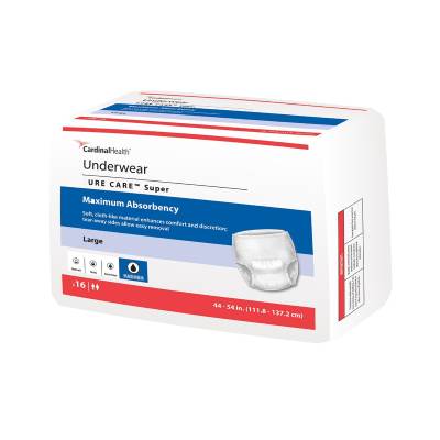 Unisex Adult Absorbent Underwear Sure Care™ Super Pull On with Tear Away Seams Large Disposable Heavy Absorbency