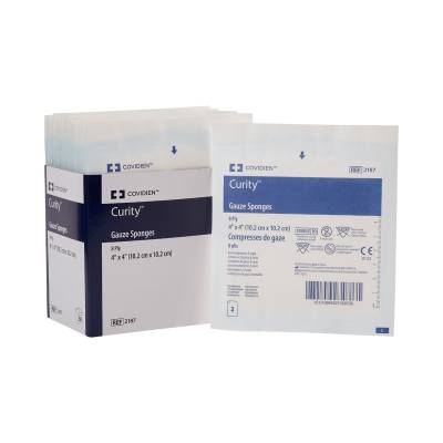 Gauze Sponge Curity™ 4 X 4 Inch 8-Ply Sterile 2 per Pack