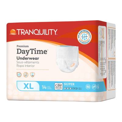 Unisex Adult Absorbent Underwear Tranquility® Premium DayTime™ Pull On with Tear Away Seams X-Large Disposable Heavy Absorbency