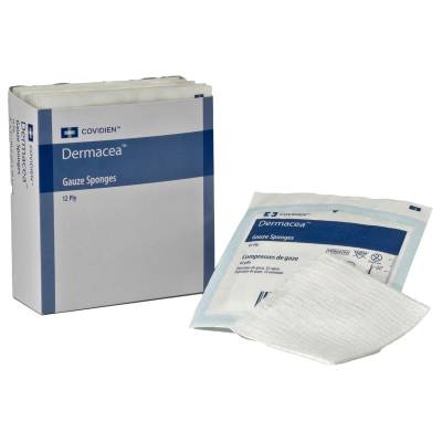 Gauze Sponge Dermacea™ 3 X 3 Inch 12-Ply Sterile 2 per Pack