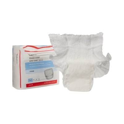 Unisex Adult Absorbent Underwear Sure Care™ Extra Pull On with Tear Away Seams X-Large Disposable Moderate Absorbency