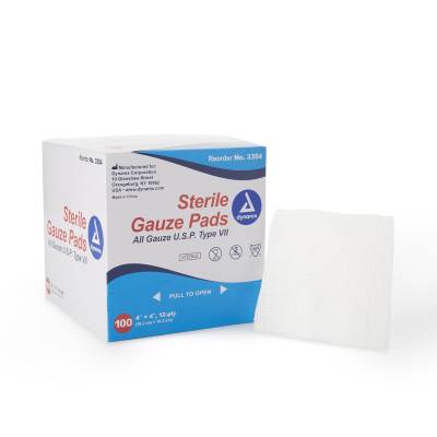 Gauze Sponge Dynarex® 4 X 4 Inch 12-Ply Sterile 1 per Pack