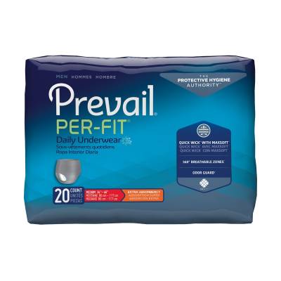 Male Adult Absorbent Underwear Prevail® Per-Fit® Pull On with Tear Away Seams Medium Disposable Heavy Absorbency