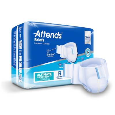 Unisex Adult Incontinence Brief Attends® Advanced Regular Disposable Heavy Absorbency