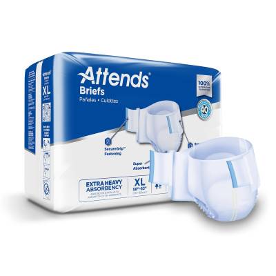 Unisex Adult Incontinence Brief Attends® Care Advanced X-Large Disposable Heavy Absorbency