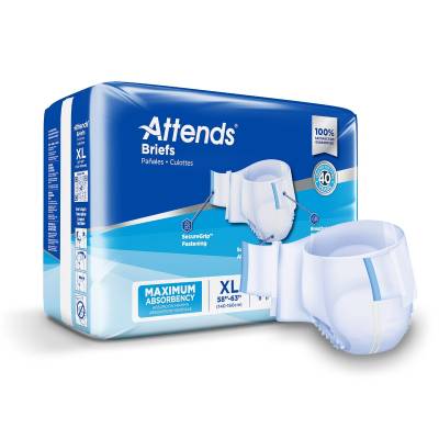 Unisex Incontinence Brief Attends® X-Large Disposable Heavy Absorbency