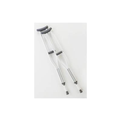 Underarm Crutches Adult 5 Foot 2 Inch to 5 Foot 10 Inch User Height Aluminum Frame 300 lbs. Weight Capacity