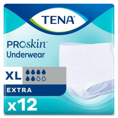 Unisex Adult Absorbent Underwear TENA® ProSkin™ Extra Pull On with Tear Away Seams X-Large Disposable Moderate Absorbency