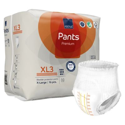 Unisex Adult Absorbent Underwear Abena® Premium Pants XL3 Pull On with Tear Away Seams X-Large Disposable Heavy Absorbency
