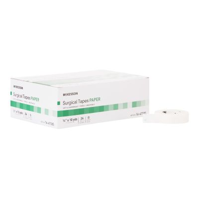 Medical Tape McKesson White 1/2 Inch X 10 Yard Paper NonSterile