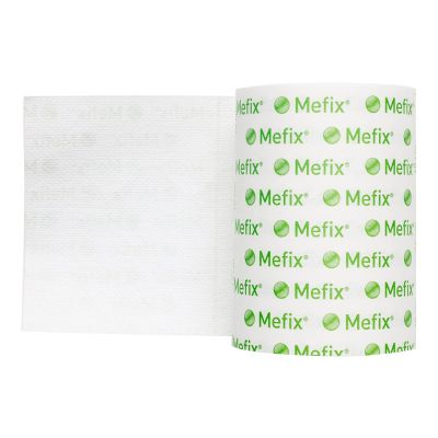 Perforated Dressing Retention Tape with Liner Mefix® White 4 Inch X 11 Yard Nonwoven Spunlace Polyester NonSterile