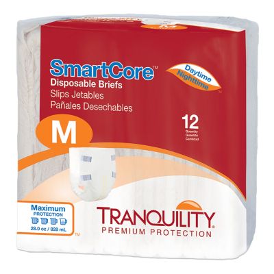 Unisex Adult Incontinence Brief Tranquility SmartCore™ Medium Disposable Heavy Absorbency