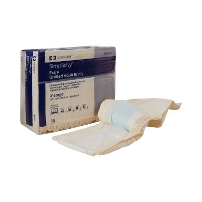 Unisex Adult Incontinence Brief Wings™ Extra Quilted X-Large Disposable Moderate Absorbency